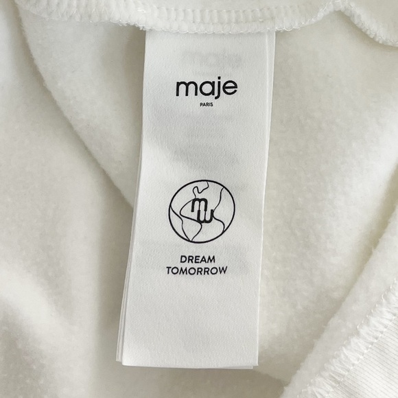 Maje Embroidered Play Funky Baby Cropped
French Cotton Hoodie Sweatshirt - Picture 12 of 15